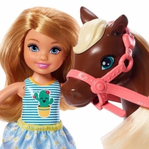 Lėlė GHV78 Barbie Club Chelsea Doll and Horse MATTEL