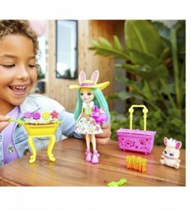 Lėlė GJX33 Enchantimals Bunny Blooms Playset with Fluffy Bunny Doll MATTEL Волшебный сад Флаффи Кр