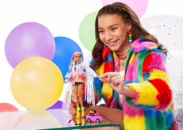 Lėlė Barbie Extra Long Fringe Jacket With Puppy GRN29 / GRN27
