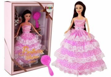 Lėlė su ilga suknele, rožinė Žaislai mergaitėms