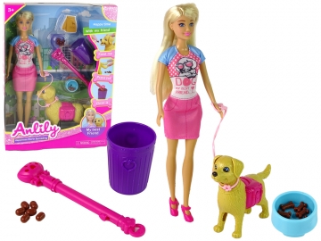 Lėlės rinkinys su šunimi ir maistu Izglītojošās rotaļlietas