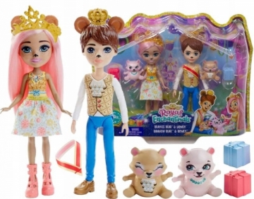 Lėlių komplektas GYJ07 Enchantimals Braylee Bear & Bannon Bear Dolls MATTEL Rotaļlietas meitenēm