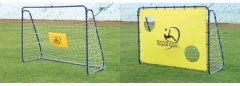 Lengvai surenkami mobilūs futbolo vartai su atmušimo sienelė Spartan 213x152x76cm Futbolo vartai, tinklai