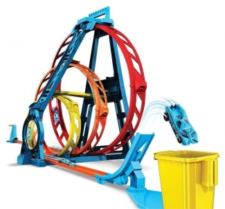 Lenktynių trasa Hot Wheels Track Builder Unlimited Triple Loop Kit GLC96