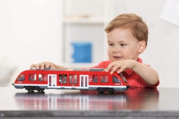 Žaislinis keleivinis traukinys vaikams Dickie 203748002 Freewheel City Train Geležinkelis vaikams