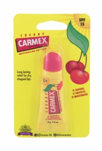 Lūpų balzamas Carmex Cherry Lip Balm 10g SPF15 Blizgesiai lūpoms