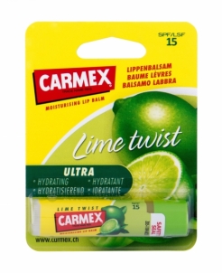 Lūpų balzamas Carmex Lime Twist 4,25g SPF15 Blizgesiai lūpoms