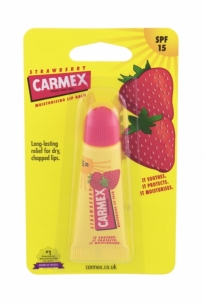 Lūpų balzamas Carmex Strawberry 10g SPF15 Lūpu spīdumi