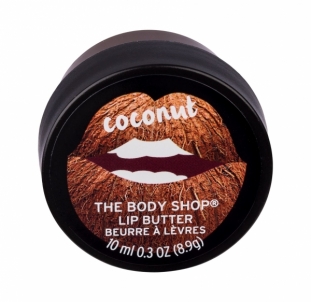 Lūpų sviestas The Body Shop Coconut Lip Butter Cosmetic 10ml Glitter lips