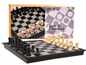 Magnetinė lenta su šaškėmis ir šachmatais Stalo žaidimai vaikams