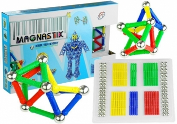 Magnetinis konstruktorius, Magnastix, 188 dalių Linings and construction toys