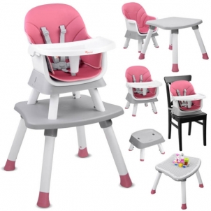 Maitinimo kėdutė 6in1, rožinė Maitinimo kėdutės