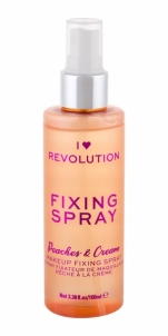 Makeup Revolution London I Heart Revolution Fixing Spray Make - Up Fixator 100ml Peaches & Cream Makiažo pagrindas veidui