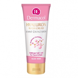 Makiažo valiklis Dermacol 3D Hyalluron Therapy (Wash Cream For Face & Eyes) 100 ml Veido valymo priemonės