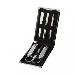 Manikiūro rinkinys Three Seven Manicure set Black - 6 tools