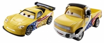 Mattel BDW85 / Y0506 Disney Cars JEFF GORVETTE & JOHN LASSETIRE машинка из фильма Тачки