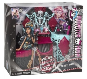Mattel Monster high Frights, Camera, BDD91/BDD89 Action! Premiere Party Playset 