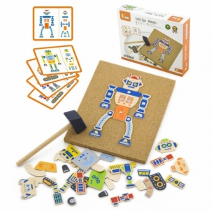 Medinė dėlionė - Robotas, 45 elementai Jigsaw for kids