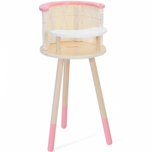 Medinė maitinimo kėdutė lėlėms - Classic World, rožinė Rotaļlietas meitenēm
