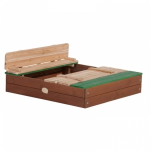 Medinė smėlio dėžė su suoliukais - AXI Žaidimų aikštelės, supynės