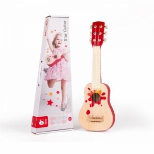 Medinė vaikiška akustinė gitara Muzikālā rotaļlietas