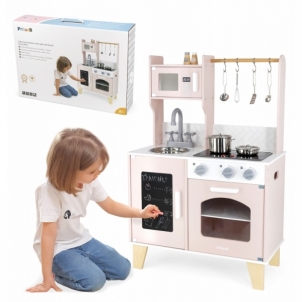 Medinė virtuvė su priedais Vaikiškos virtuvėlės