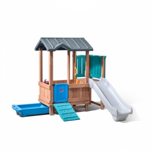 Medinė žaidimų aikštelė - Cottage Slide Žaidimų aikštelės, supynės