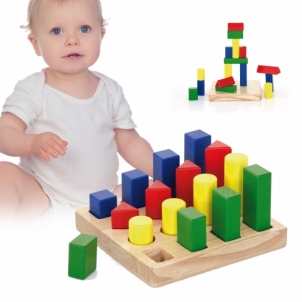 Medinės spalvingos kaladėlės - Viga Toys Educational toys