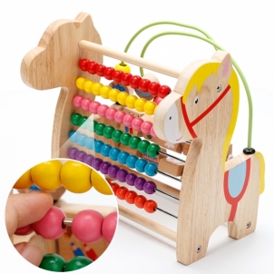 Medinis edukacinis žaislas vaikams Arkliukas Lavinimo žaislai