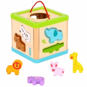 Medinis edukacinis kubas - rušiuoklis Toys for babies