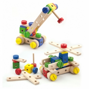 Medinis konstruktorius vaikams | 53 detalės | Viga 50490 экологические игрушки