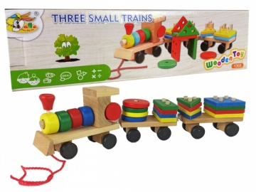 Medinis lokomotyvas - traukinukas Organic toys