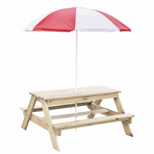 Medinis pikniko stalas su skėčiu Classic World Žaidimų aikštelės, supynės