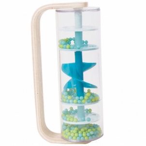 Medinis-plastikinis barškutis Classic World, mėlynas Toys for babies