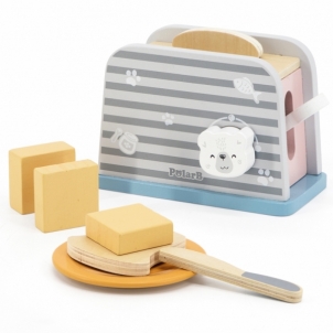 Žaislinis medinis skrudintuvas PolarB Vaikiškos virtuvėlės