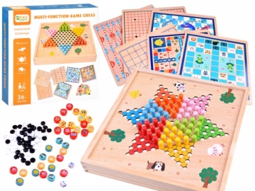 Medinis stalo žaidimas, 8in1 Board games for kids