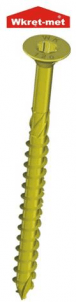 Medsraigčiai įleidžiama TORX galva, daliniu sriegiu Wood screws, galvanized yellow (ground head)