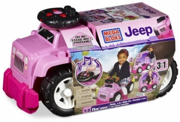Mega Bloks 81002 Jeep Ride-On, 3 in 1