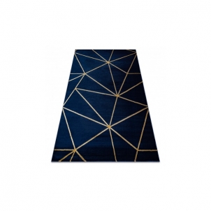 Mėlynas kilimas su aukso akcentais EMERALD Glamour | 120x170 cm 