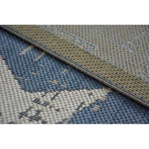 Mėlynas sizalio kilimas FLAT Žvaigždės | 140x200 cm 