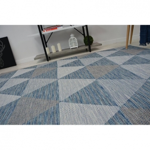 Mėlynas sizalio kilimas LOFT Trikampiai | 160x230 cm 