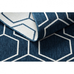 Mėlynos spalvos kilimas SPRING Geometry | 120x170 cm