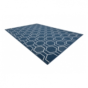 Mėlynos spalvos kilimas SPRING Geometry | 140x200 cm