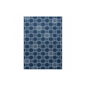 Mėlynos spalvos kilimas SPRING Geometry | 200x290 cm