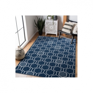 Mėlynos spalvos kilimas SPRING Geometry | 80x150 cm