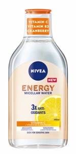 Micelinis vanduo Nivea Energizing Micellar Water Energy (Micellar Water) 400 ml Sejas tīrīšanas līdzekļi