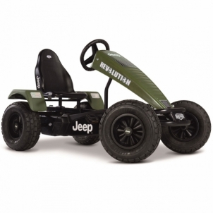 Minamas kartingas Jeep Revolution BFR, žalias Minamos ir paspiriamos mašinėlės