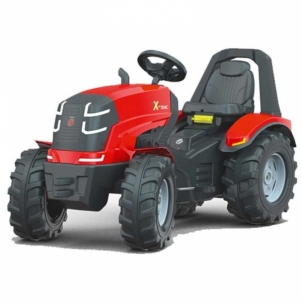 Minamas traktorius su kilnojamu kaušu - Rolly Toys, raudonas