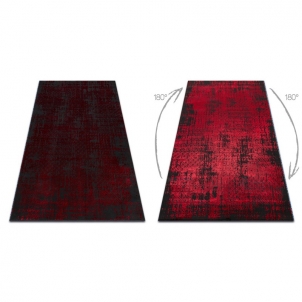 Modernus juodas kilimas su raudonais ornamentais VINCI | 200x290 cm 