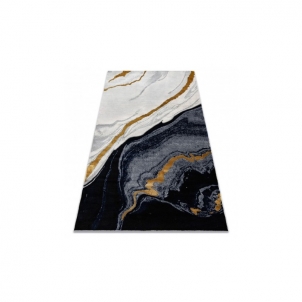 Modernus kilimas su mėlynais ir aukso akcentais EMERALD Glamour | 140x190 cm 